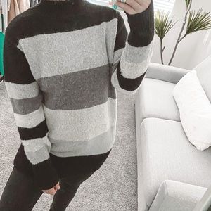 Asos ee:some Stripe Mockneck Sweater